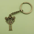 Zinc Alloy Minimalist Angel Girl Keychain For Bag Charm Gift view 6