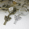 Zinc Alloy Minimalist Angel Girl Keychain For Bag Charm Gift view 3