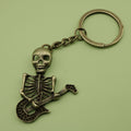Zinc Alloy Guitar Skull Keychain Bag Charm Gift view 6