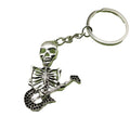 Zinc Alloy Guitar Skull Keychain Bag Charm Gift view 5
