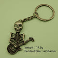 Zinc Alloy Guitar Skull Keychain Bag Charm Gift view 2