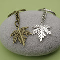 Metal Simple Leaf Keychain Elegant Bag Charm Gift view 4