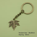 Metal Simple Leaf Keychain Elegant Bag Charm Gift view 2