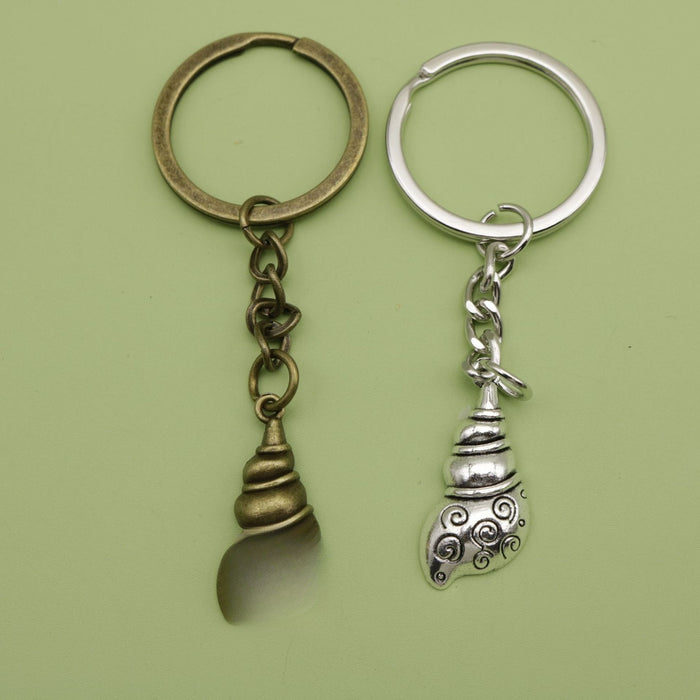 Zinc Alloy Conch Shell Keychain Ocean Bag Charm