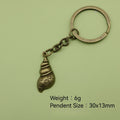 Zinc Alloy Conch Shell Keychain Ocean Bag Charm view 2