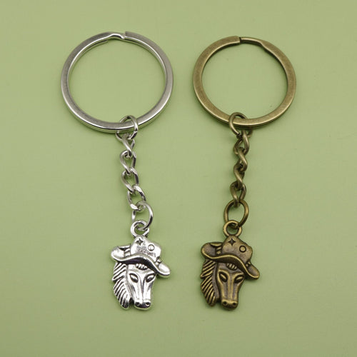 Metal Simple Horse Head Keychain Bag Charm Gift – Antique Copper