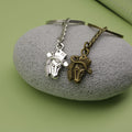 Metal Simple Horse Head Keychain Bag Charm Gift – Antique Copper view 4