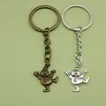 Metal Minimal Snowman Keychain Bag Charm Wholesale Gift view 1