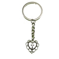 Metal Heart Cross Keychain Religious Bag Charm Key Ring view 5