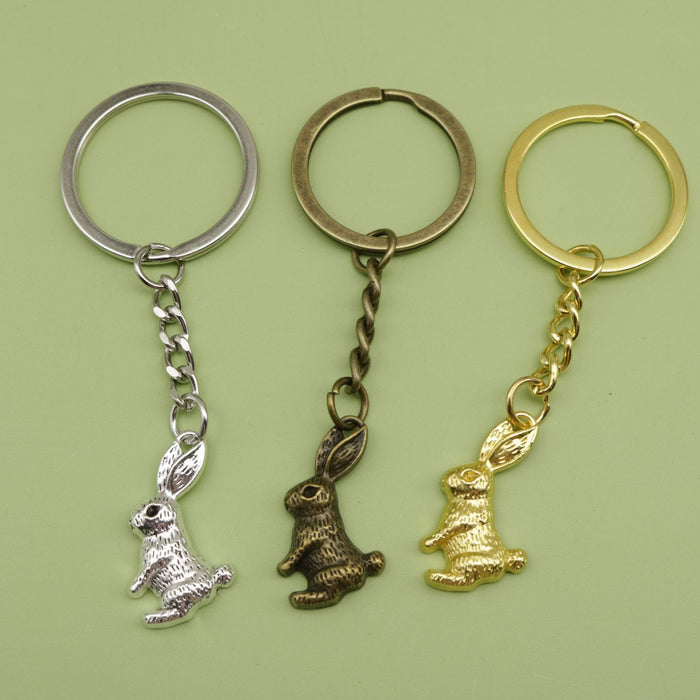 Zinc Alloy Minimalist Rabbit Keychain For Bag Charm