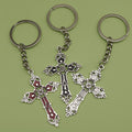 Zinc Alloy Cross Shape Keychain Key Ring Gift view 1