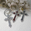 Zinc Alloy Cross Shape Keychain Key Ring Gift view 3