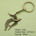 Zinc Alloy Phoenix Bird Keychain Bag Charm Gift view 2