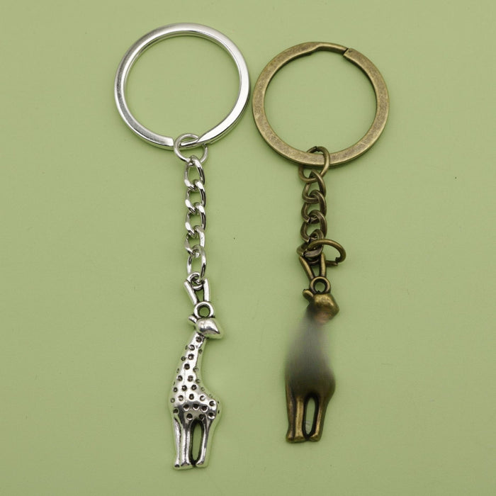 Zinc Alloy Simple Deer Shape Keychain Bag Charm Gift Accessory