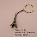 Metal Eiffel Tower Keychain Bag Charm – Antique Copper view 2