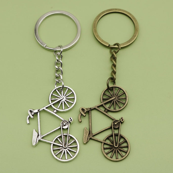 Zinc Alloy Minimalist Bicycle Keychain Bag Charm Key Ring
