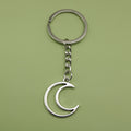 Metal Crescent Moon Shape Keychain Bag Charm Gift view 1