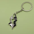 Zinc Alloy Heart Wings Keychain Bag Charm Gift – Black view 6