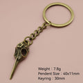 Metal Skull Bird Head Keychain Bag Charm view 2