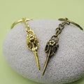 Metal Skull Bird Head Keychain Bag Charm view 4