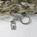 Zinc Alloy Cute Flower Owl Keychain Bag Charm Gift view 3