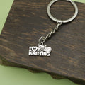 Zinc Alloy I Love Knitting Keychain Bag Charm Gift view 3
