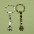 Metal Tennis Racket Keychain Bag Charm view 1