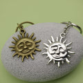 Metal Sun Keychain Simple Fashion Bag Charm Gift view 4