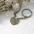 Alloy Heart Friend Keychain Bag Charm view 3