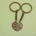 Alloy Heart Friend Keychain Bag Charm view 1