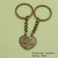 Alloy Heart Friend Keychain Bag Charm view 2