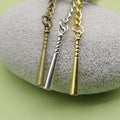 Metal Minimalist Baseball Bat Keychain Bag Charm view 4