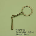 Metal Minimalist Baseball Bat Keychain Bag Charm view 2