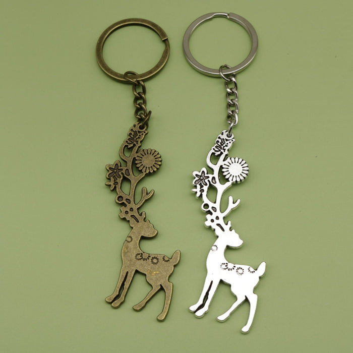 Metal Deer Keychain Bag Charm