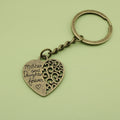 Metal Heart Letter Pendant Keychain Romantic Key Ring Gift view 6