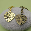 Metal Heart Letter Pendant Keychain Romantic Key Ring Gift view 3