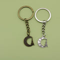 Metal Moon And Eiffel Tower Keychain For Bag Charm Gift view 1