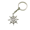 Zinc Alloy Simple Ship Helm Keychain Bag Charm Gift view 5