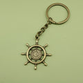 Zinc Alloy Simple Ship Helm Keychain Bag Charm Gift view 6