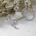 Zinc Alloy Moon Skull Keychain For Bag Charm Gift view 3