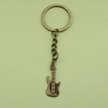 Metal Guitar Keychain Bag Charm – Antique Copper view 1