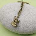 Metal Guitar Keychain Bag Charm – Antique Copper view 4