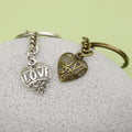 Zinc Alloy Heart Love Keychain Bag Charm Gift – Antique Copper view 4
