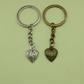 Zinc Alloy Heart Love Keychain Bag Charm Gift – Antique Copper view 1