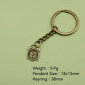 Metal Minimalist Alarm Clock Keychain Decorative Key Ring Gift view 2