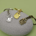 Metal Minimalist Alarm Clock Keychain Decorative Key Ring Gift view 4