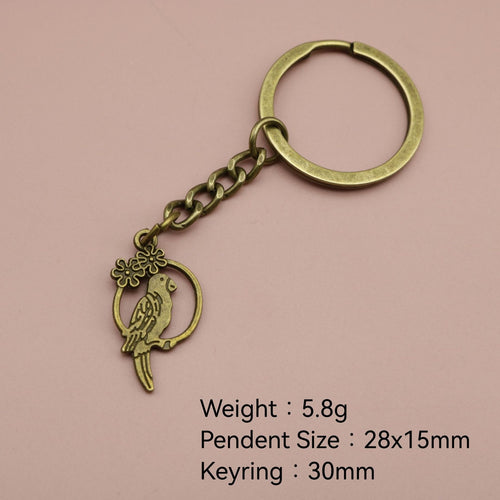 Metal Simple Bird Keychain Bag Charm Gift