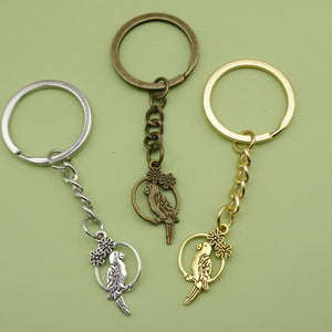 Metal Simple Bird Keychain Bag Charm Gift