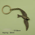 Zinc Alloy Swallow Minimalist Keychain Bag Charm Gift view 2