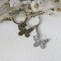 Zinc Alloy Simple Butterfly Keychain Bag Charm Gift Key Ring view 3